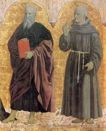 Piero della Francesca Polyptych of the Misericordia: Sts Andrew and Bernardino oil painting picture